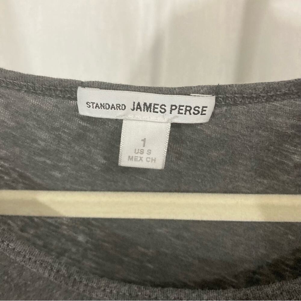 James Perse Dark Gray Basic Minimalist Casual Rou… - image 4